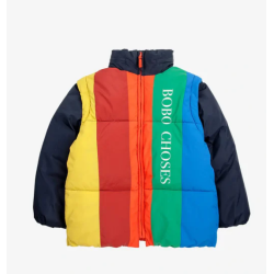 Color block padded anorak