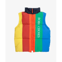 Color block padded anorak