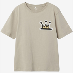 T-shirt couronne beige