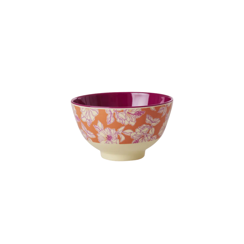 Petit bol en mélanine Faded hibiscus print