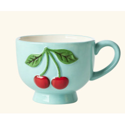 Mug en céramique menthe cerise