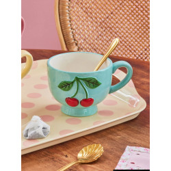 Mug en céramique menthe cerise