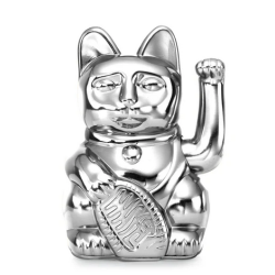 Maneki Neko Chat Shiny Silver