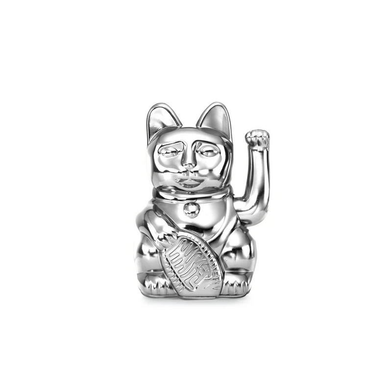 Maneki Neko Chat Shiny Silver