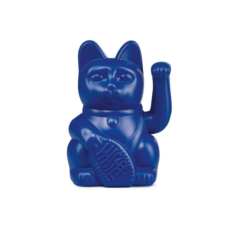 Maneki Neko Chat Mat Dark Blue