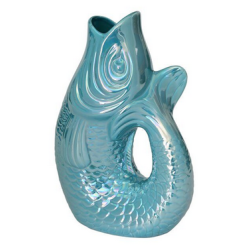 Vase Poisson Bleu Océan 25cm