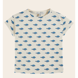 T-shirt coton bio tortues écru