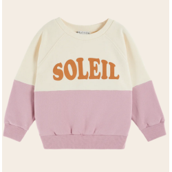 Sweat coton bio soleil bicolore lilas...