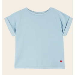 T-shirt coton et teinture bio bleu...