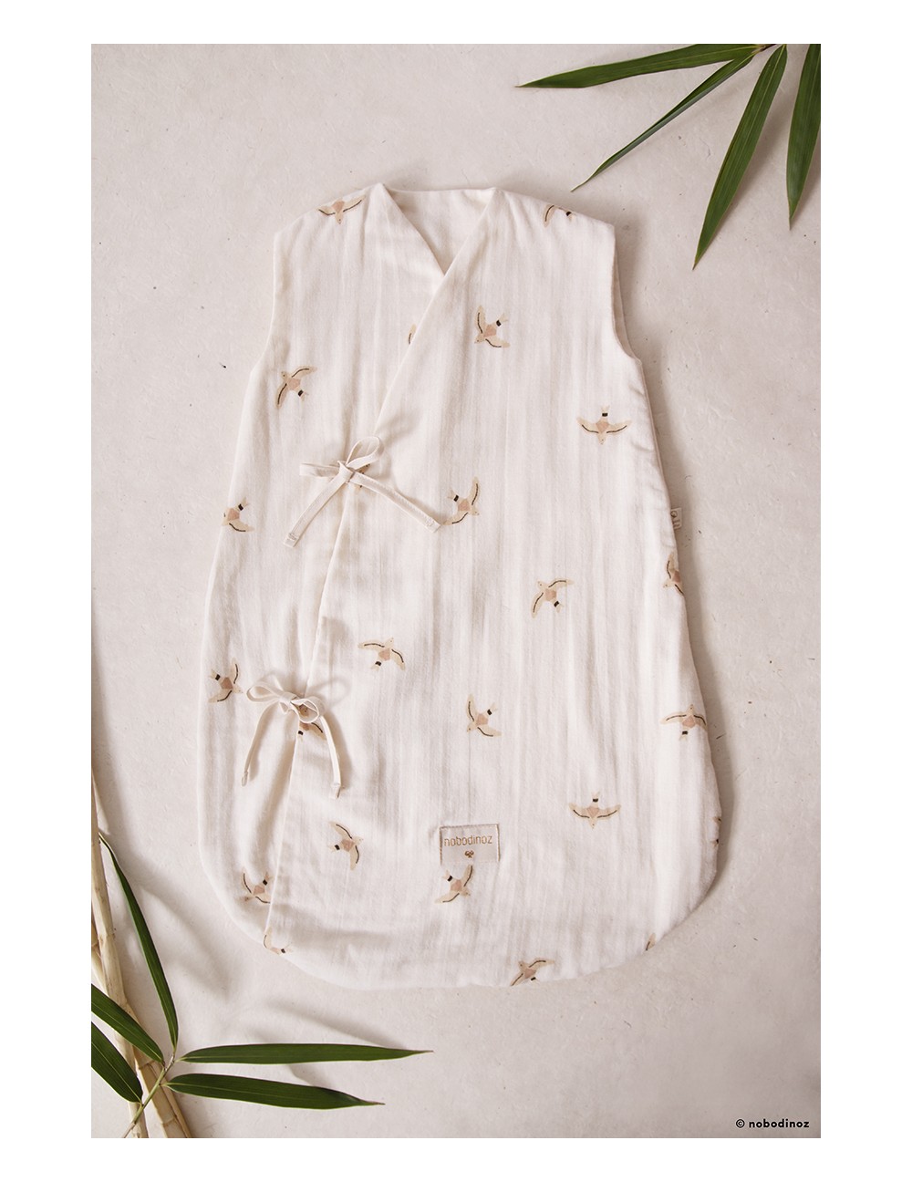 Gigoteuse d'été Dreamy summer sleeping bag 0-6ﾠM nude haiku birds/ natural
