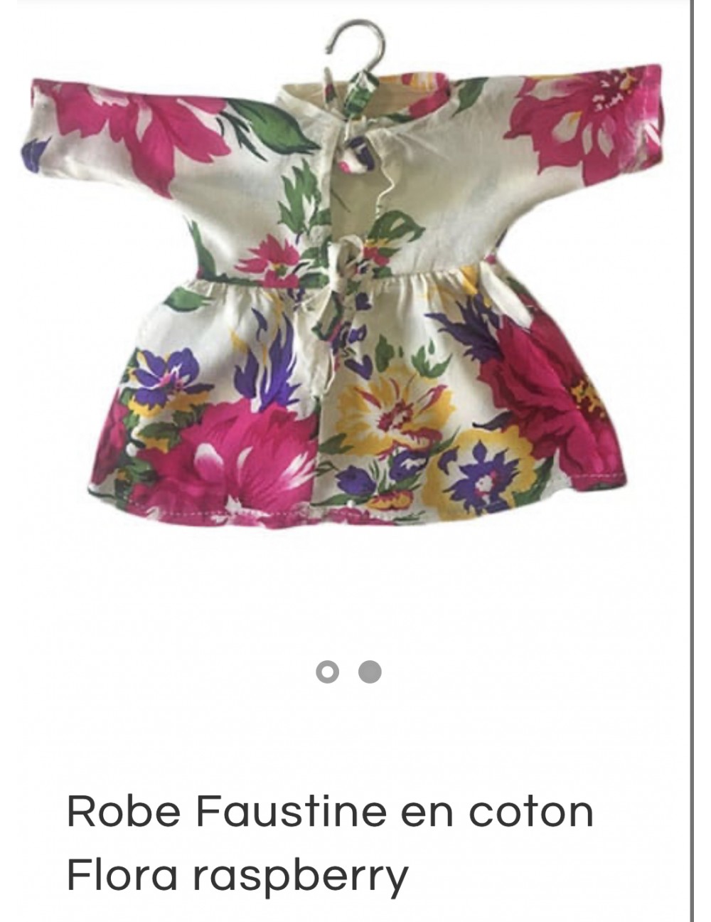 Robe Faustine en coton Flora raspberry