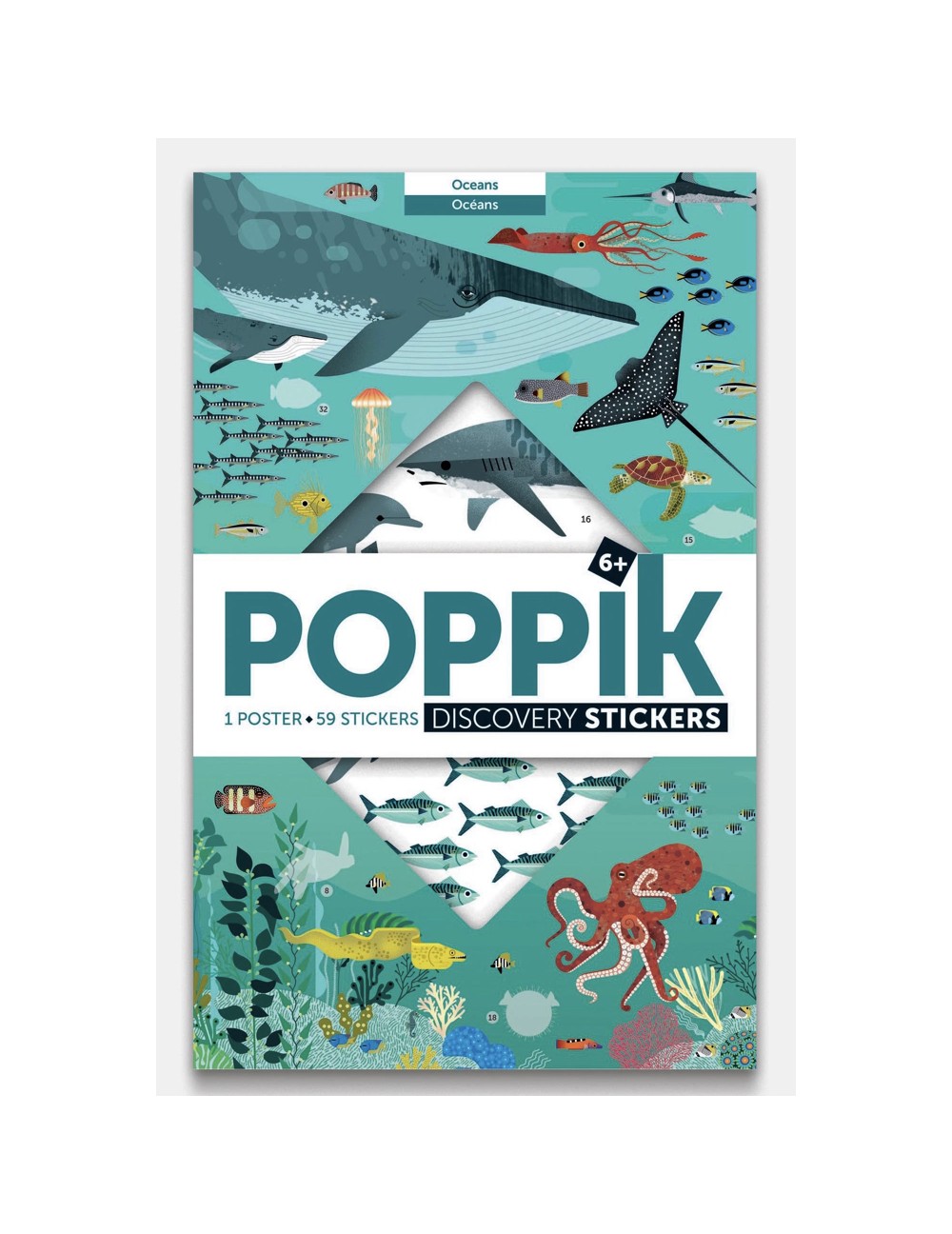 Poster en stickers océans - Poppik