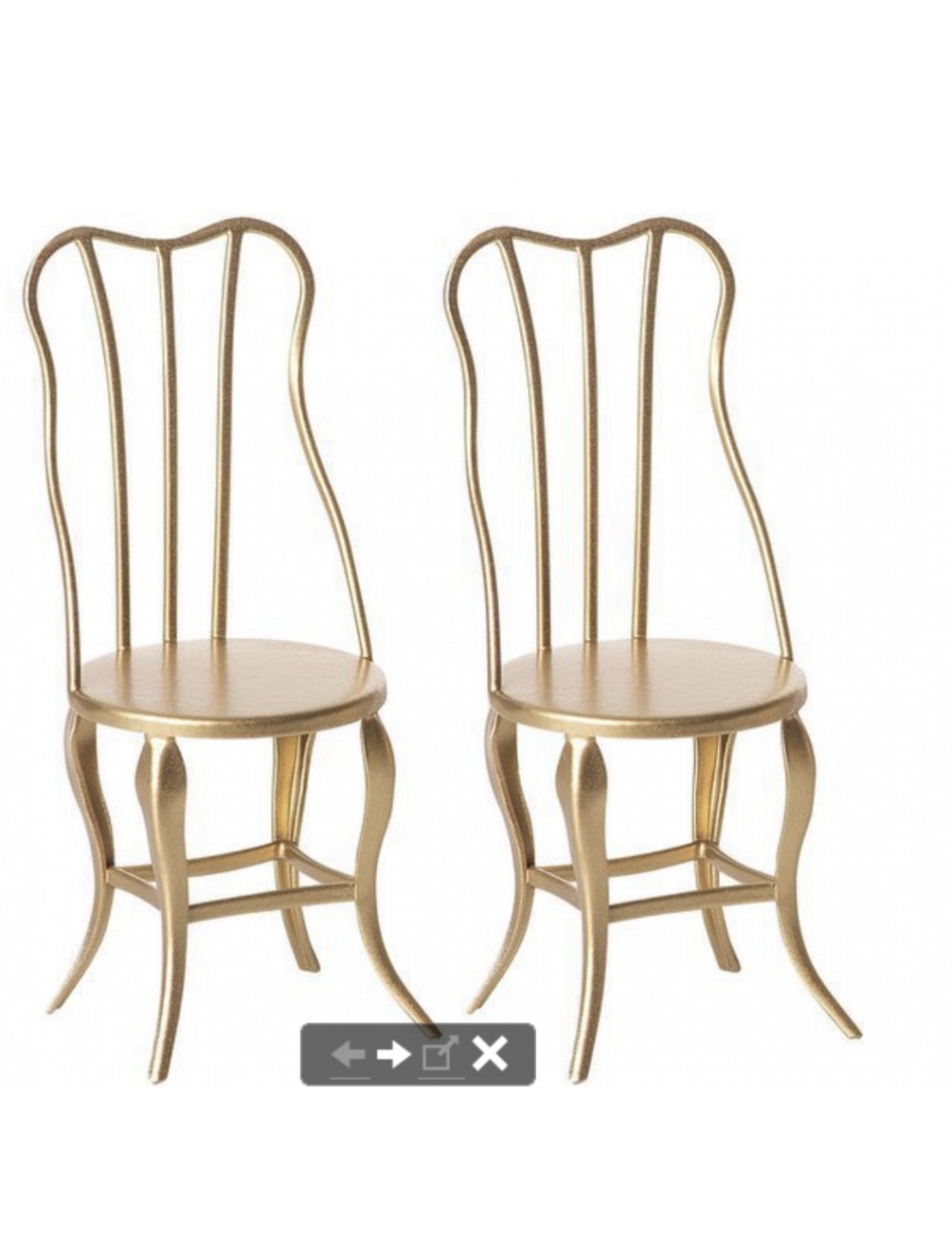 Set de 2 Chaises Vintage Dorées (Micro)  / vintage chair