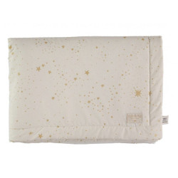 COUVERTURE LAPONIA BLANKET SMALL 140X100 GOLD STELLA NATURAL