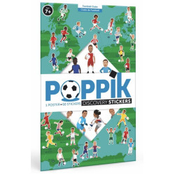 POSTER ÉDUCATIF + 60 STICKERS LE FOOTBALL (6-12 ANS) Poppik