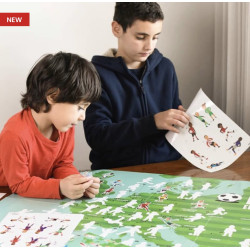 POSTER ÉDUCATIF + 60 STICKERS LE FOOTBALL (6-12 ANS) Poppik