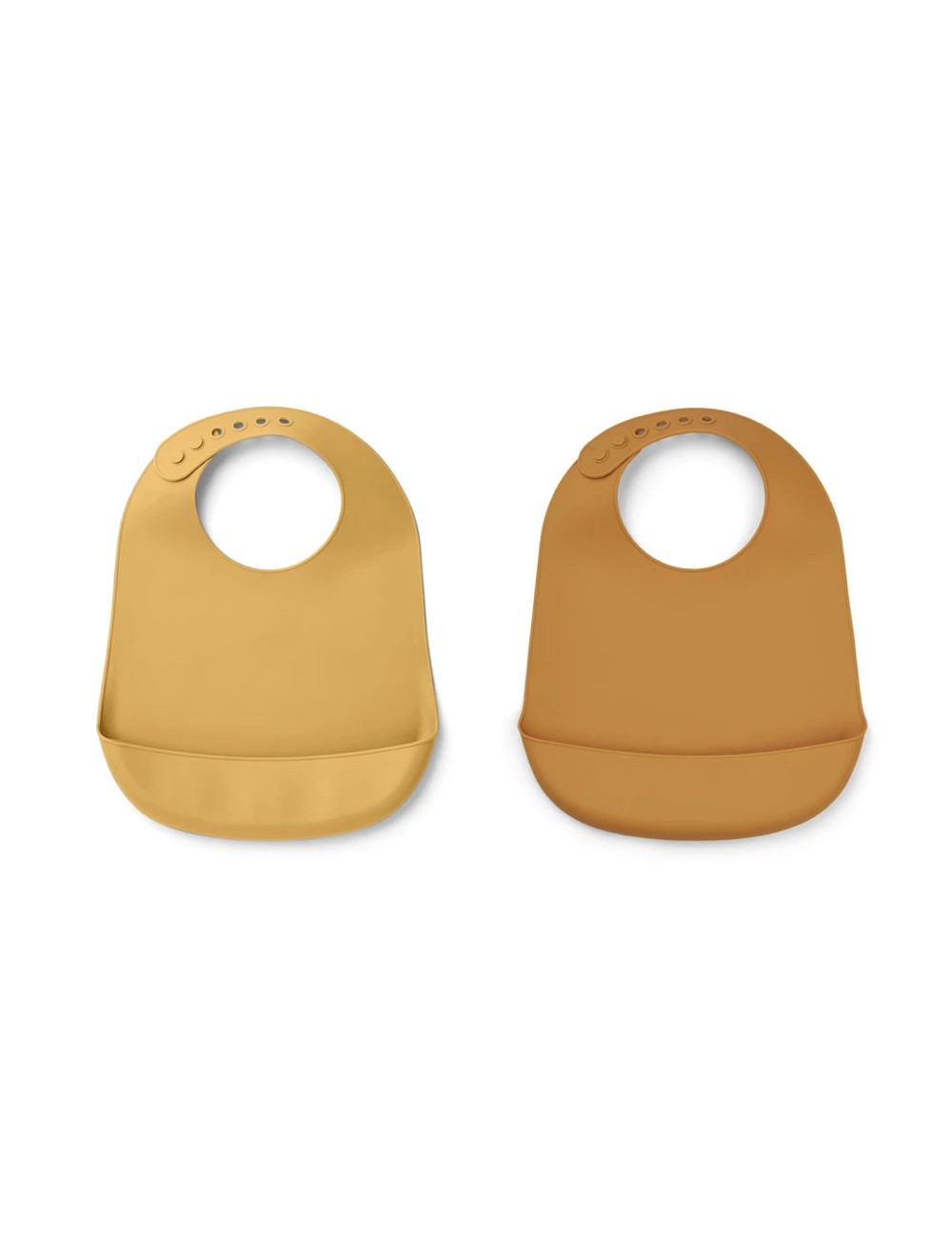 Lot de 2 Bavoirs en silicone Tilda Moutarde/Jaune