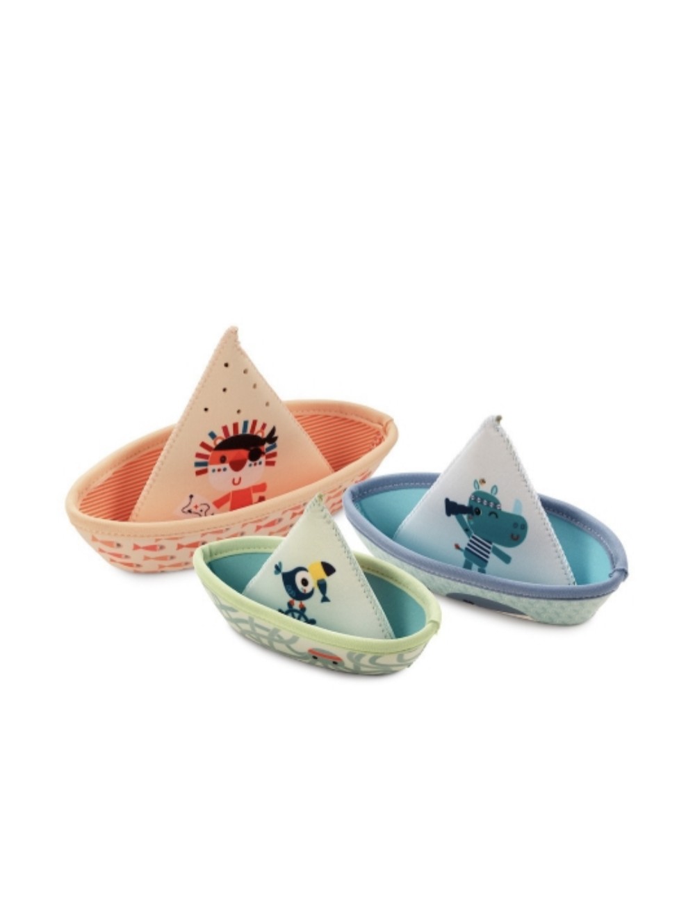 Jouets de bain 3 bateaux jungle