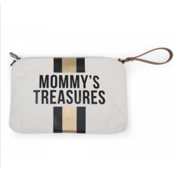 Pochette Mommy's Treasure Blanche et or Childhome