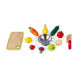 Set fruits et légumes: planche à découper verte + 5 couteaux manche vert  HACCP - AFcoltellerie