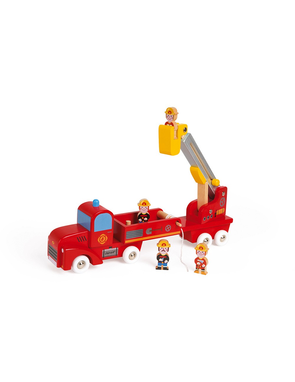 Camion pompier Janod - Camion et voiture de police jouet