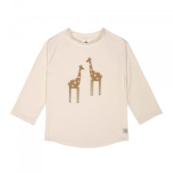 T-shirt anti-UV manches longues enfants - Girafe écru