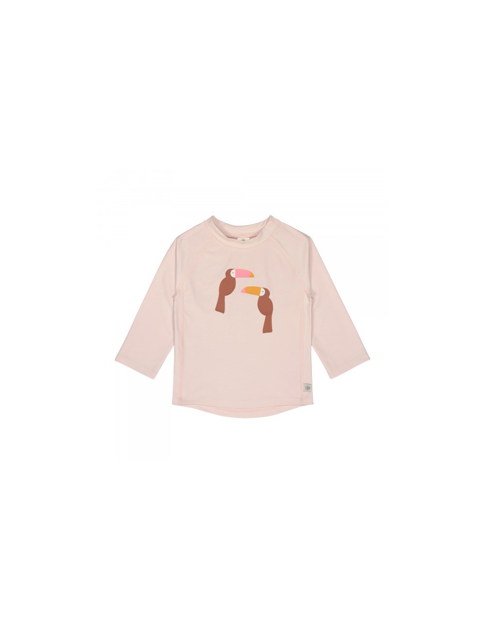 T-shirt anti-UV manches longues enfants - Toucan rose poudré