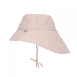 Chapeau protège nuque anti-UV enfants - rose poudré