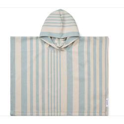 Poncho Roomie stripe Sea blue sandy
